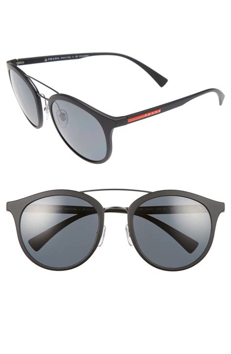 prada 54mm polarized round sunglasses|Prada polarized sunglasses 0pr 24xs.